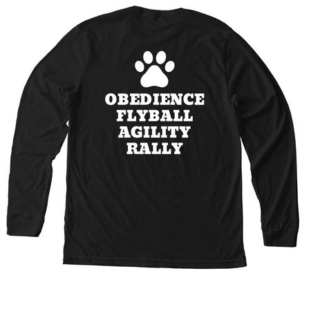 MDTC LARGE LOGO LONG SLEEVE SHIRT, a Solid Black Blend Premium Long Sleeve Tee (back-view)
