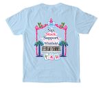 Mahjong & Mimosas, a Chambray Comfort Colors Pocket Tee (back-view)