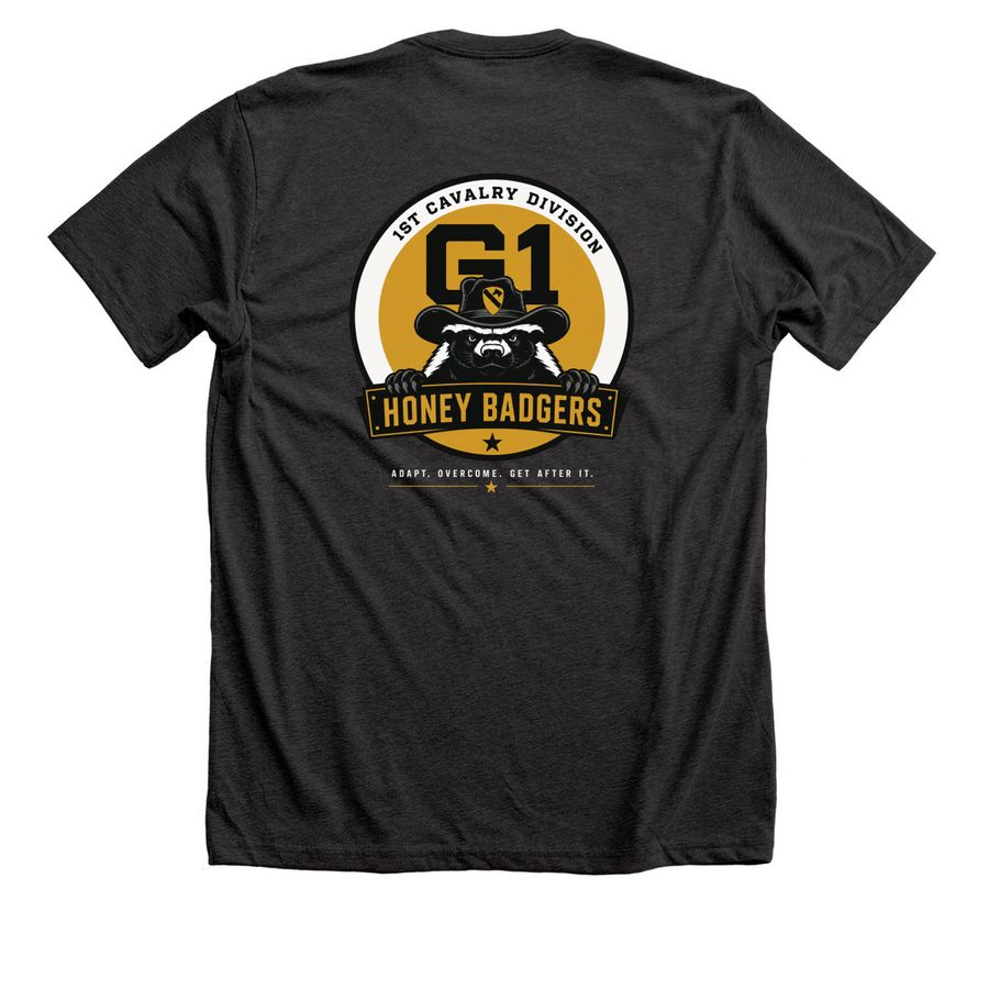 G1 PT Shirts, a Dark Grey Heather Premium Unisex Tee (back-view)