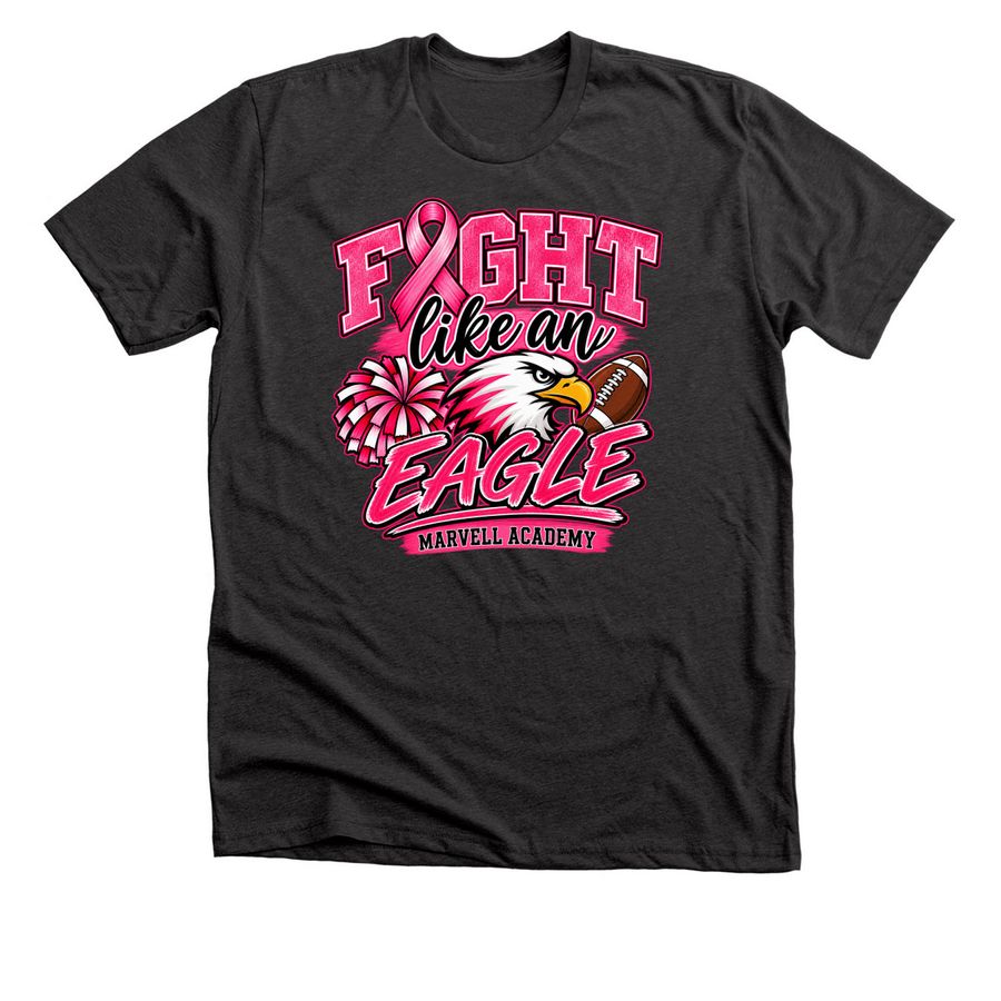 Fight Like An Eagle, a Dark Grey Heather Premium Unisex Tee