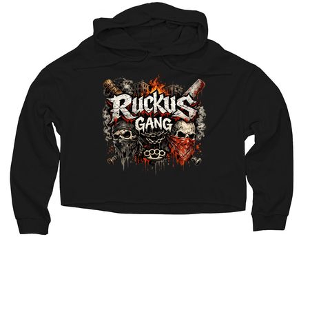 The Return of the Ruckus, a Black Women?s Lightweight Cropped Hoodie