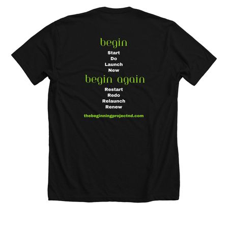 Begin, a Solid Black Blend Premium Unisex Tee