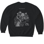 Briar and Bloom, a Black Softstyle Crewneck Sweatshirt (back-view)