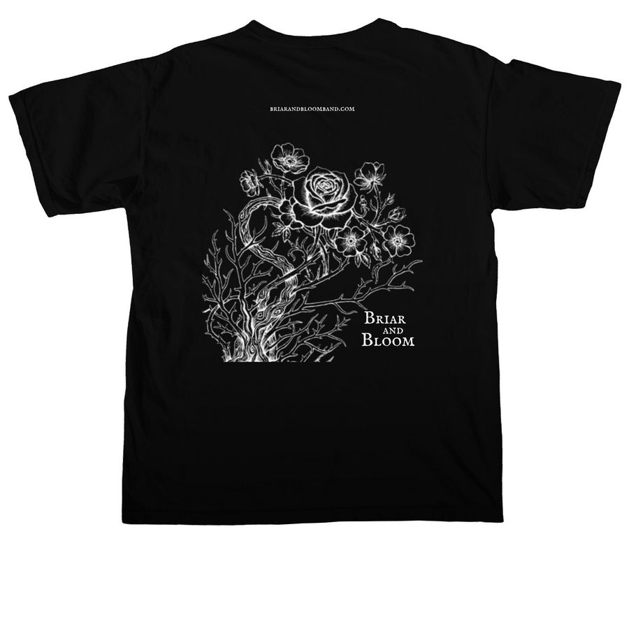 Briar and Bloom, a Black Comfort Colors Unisex Tee (back-view)