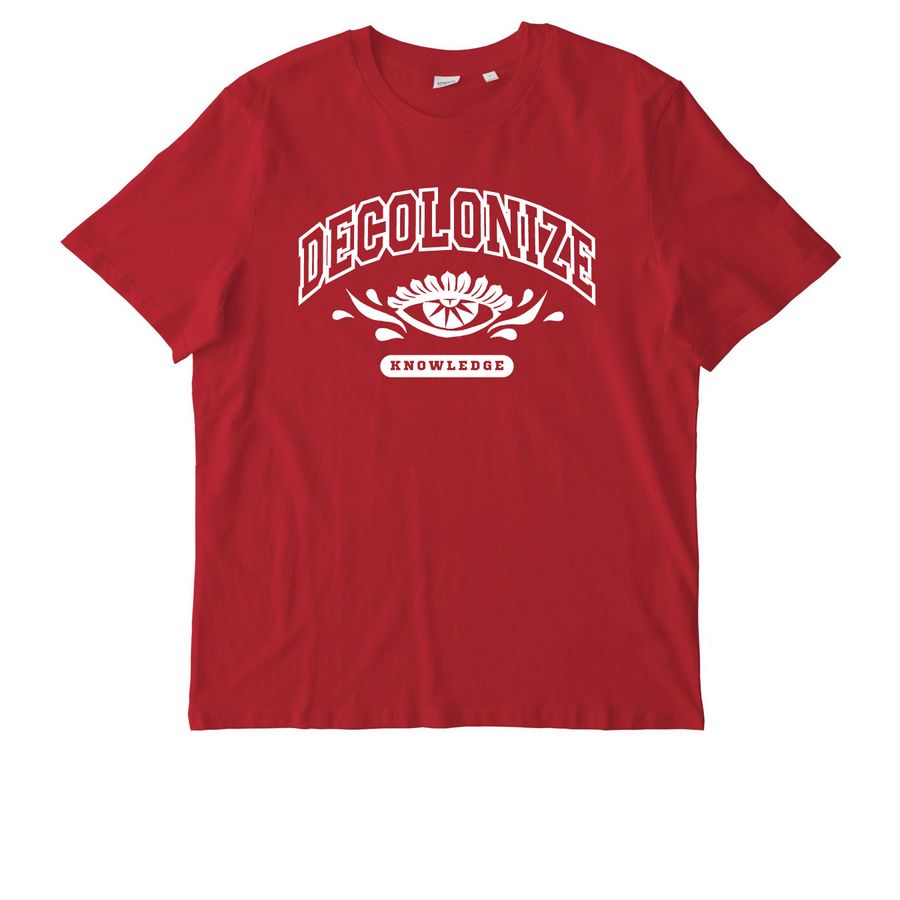 DECOLONIZE KNOWLEDGE, a Red Stanley/Stella Unisex Creator 2.0 Tee