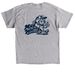 Front and Back Design in Navy, a Sport Grey Classic Unisex Tee (back-view)