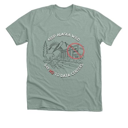 Simple Keep Alaska Wild T-Shirts 1, a Heather Sage Premium Unisex Tee