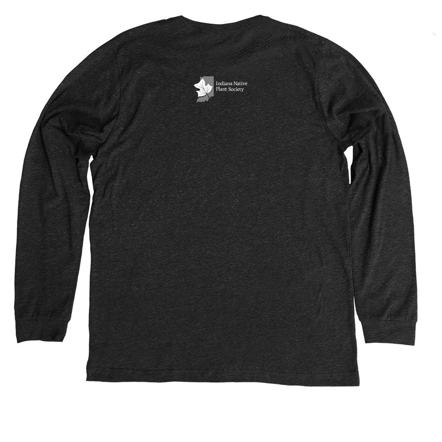 Introverted, a Dark Grey Heather Premium Long Sleeve Tee (back-view)