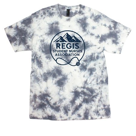 RSNA Logo, a Grey Crystal Tie Dye Tee