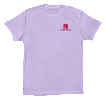 Dogwood Cottage, a Dark Lavender Premium Cotton Tee (back-view)