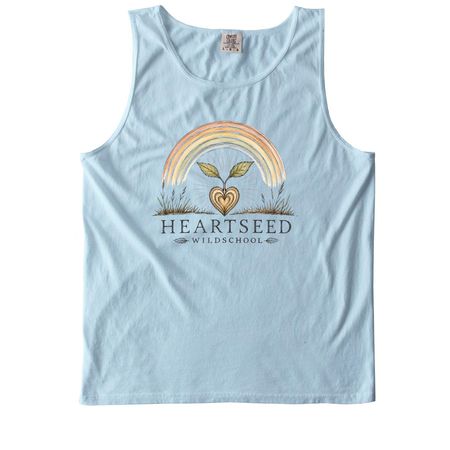 Stencil logo, a Chambray Comfort Colors Tank Top
