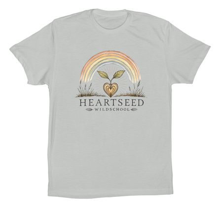 Stencil logo, a Silver Premium Cotton Tee