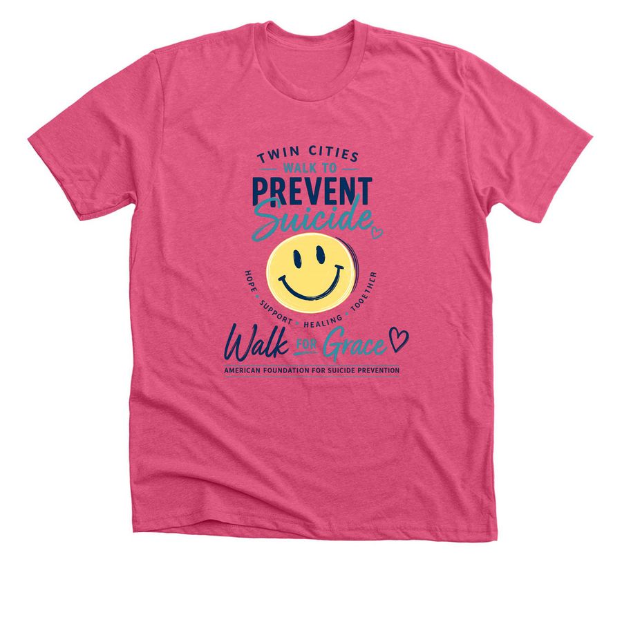 Walk for Grace, a Heather Charity Pink Premium Unisex Tee