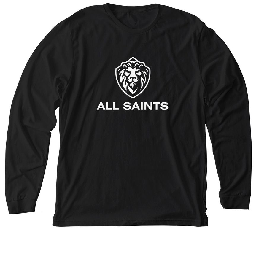 ALL SAINTS Premium Long Sleeve Tee, a Solid Black Blend Premium Long Sleeve Tee