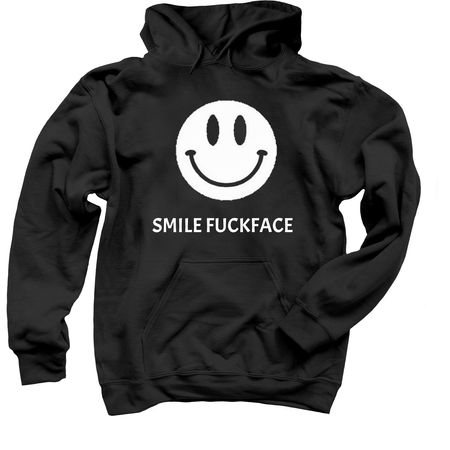 Smile, a Black Pullover Hoodie