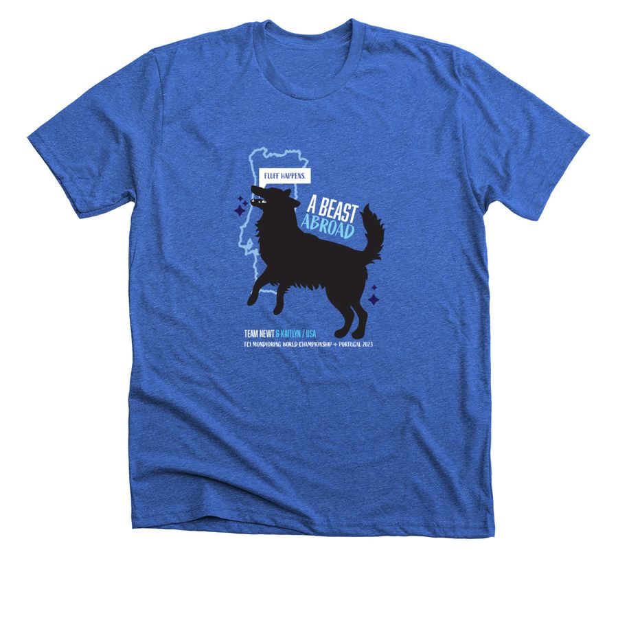 A Beast Abroad, a Heather True Royal Premium Unisex Tee