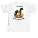 Black Saddle Pilsner Comfort Colors Tee, a White Comfort Colors Unisex Tee (back-view)