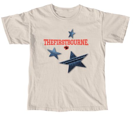 Y2K Vintage Denim Star Tee, a Ivory Comfort Colors Unisex Tee