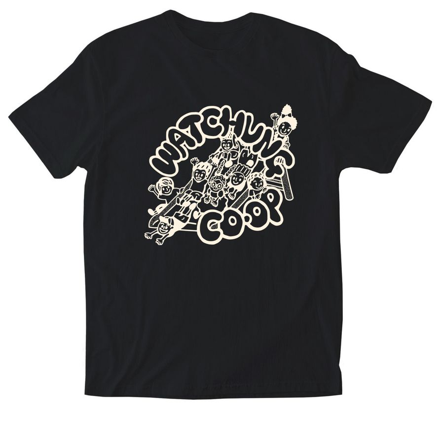 Grown ups (White), a Black Softstyle Cotton Tee