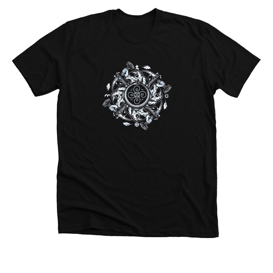 Ouroboros, a Solid Black Blend Premium Unisex Tee