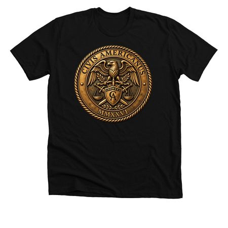 American Citizen, a Solid Black Blend Premium Unisex Tee