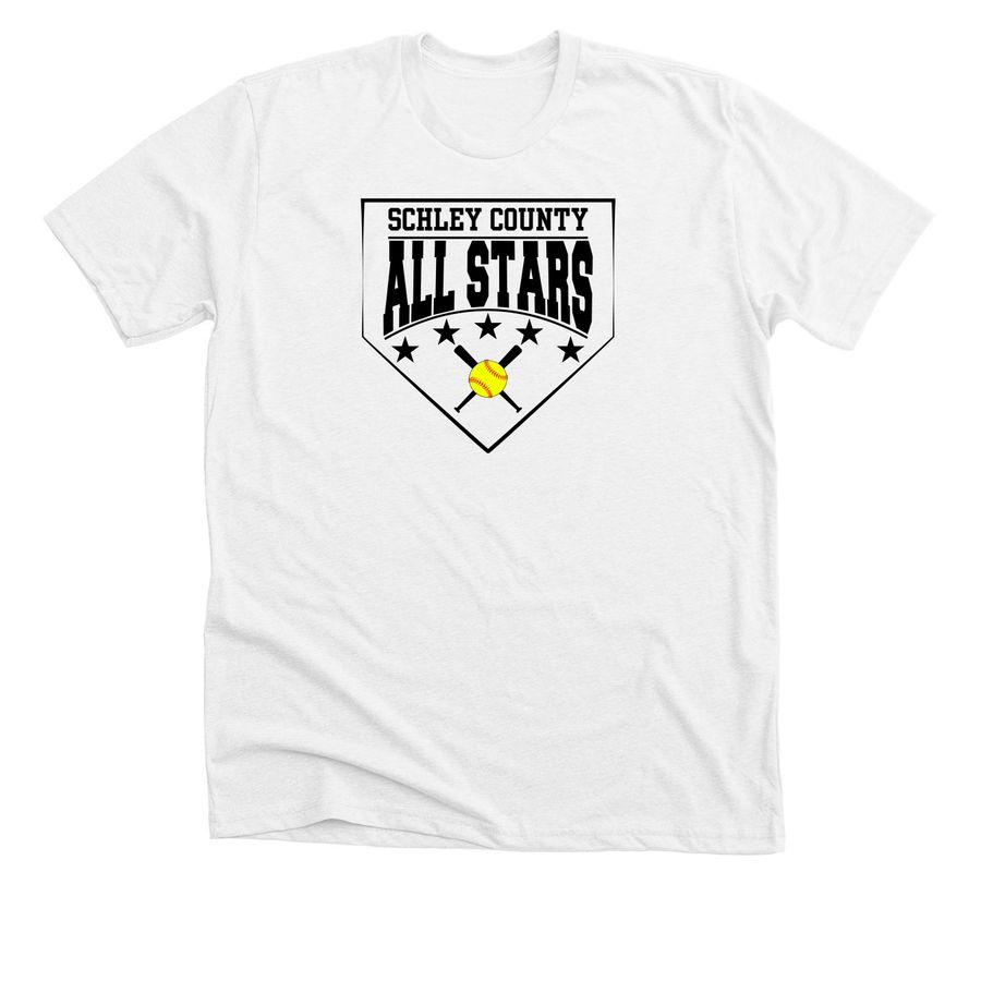 SC 10u All Stars Home Light / Red, a Solid White Blend Premium Unisex Tee