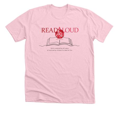 Read Aloud West Virginia, a Heather Pink Premium Unisex Tee