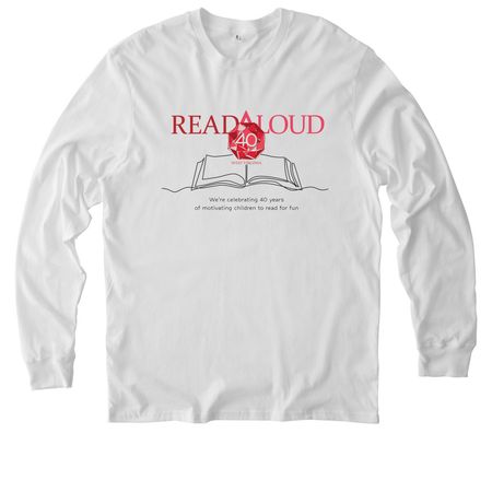 Read Aloud West Virginia, a Bright White Allmade Organic Cotton Long Sleeve Tee