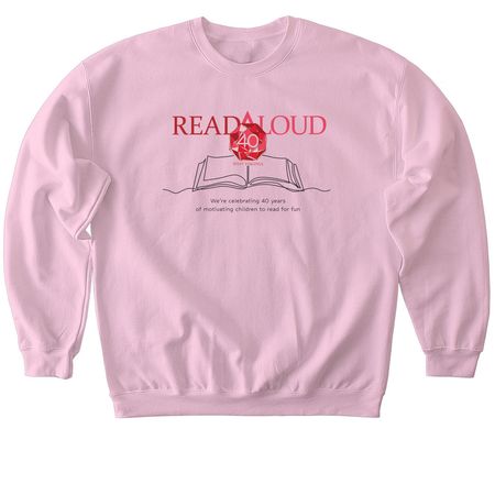 Read Aloud West Virginia, a Light Pink Softstyle Crewneck Sweatshirt