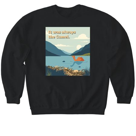 It Was Always the Camel ?&nbsp;, a Black Softstyle Crewneck Sweatshirt
