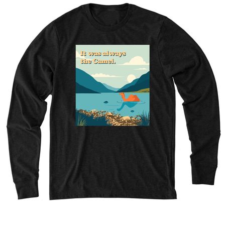 It Was Always the Camel ?&nbsp;, a Space Black Allmade Eco Triblend Long Sleeve Tee