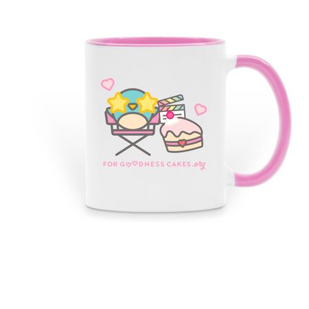Rise and SunShine LA! ??, a Pink Two-Tone Ceramic Mug