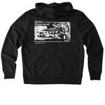 Parker Homestead Dark Zip-Up Hoodie, a Deep Black Allmade Organic French Terry Zip Up Hoodie (back-view)