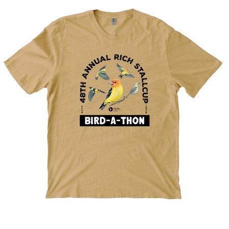 Point Blue 2026 Bird-A-Thon Tees, a Golden Wheat Allmade Organic Cotton Mineral Dye Tee