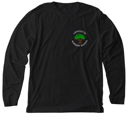 LNS Classic Design, a Solid Black Blend Premium Long Sleeve Tee