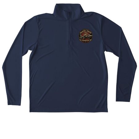 Official Pullover Harrier Logo, a True Navy Unisex Performance Quarter Zip Pullover
