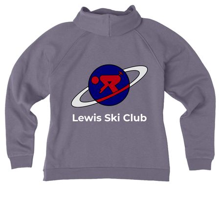 Lewis Ski Club - Winter Apparel, a Cosmic Purple Allmade Women?s Organic CVC Zip-Up Hoodie (back-view)