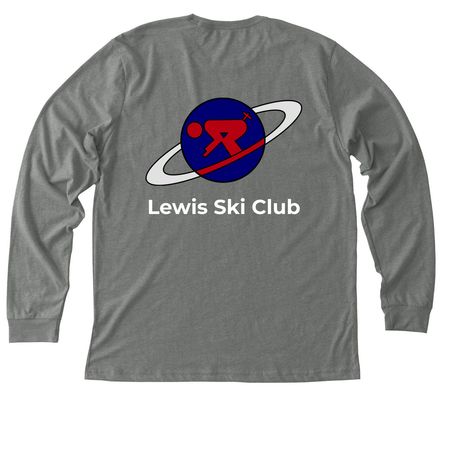 Lewis Ski Club - Winter Apparel, a Deep Heather Premium Long Sleeve Tee (back-view)
