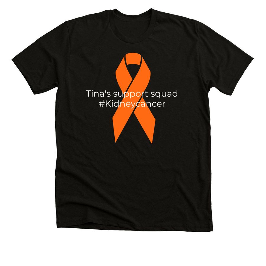 Tina's Fight Against Kidney Cancer&nbsp;, a Black Heather Premium Unisex Tee