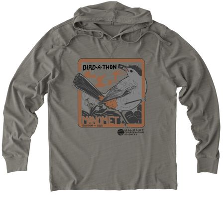 Bird-a-Thon 2026, a Driftwood Grey Allmade Organic Cotton Mineral Dye Hoodie Tee