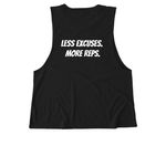 Lift Lodge Studio Apparel&nbsp;, a Deep Black Allmade Eco Triblend Women?s Muscle Tank (back-view)
