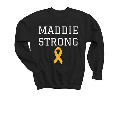 Support Maddie?s Fight!, a Black Youth Crewneck Sweatshirt