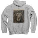 CHESED ? Lion of Judah | Ask Me What It Means, a Sport Grey Pullover Hoodie (back-view)