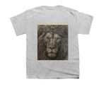 CHESED ? Lion of Judah | Ask Me What It Means, a Sport Grey Youth Unisex Tee (back-view)