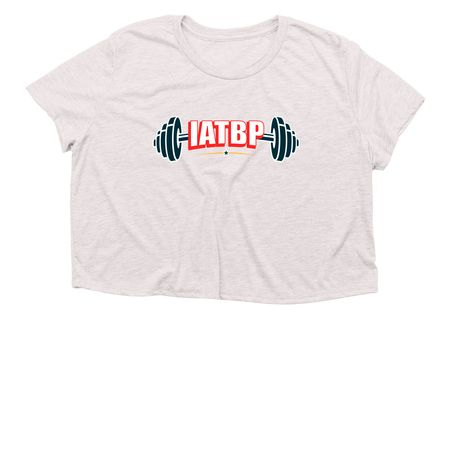 IATBP Tops, a Heather Dust Women?s Flowy Cropped Tee