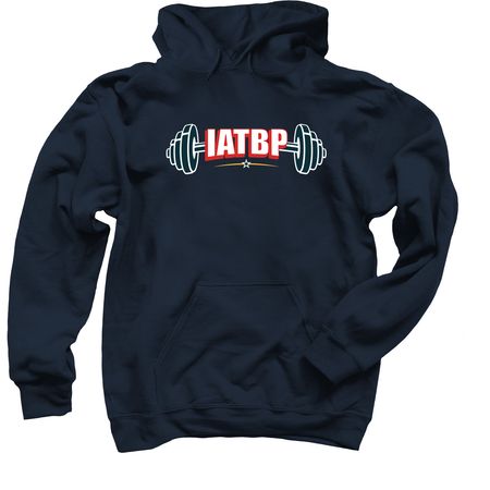IATBP Tops, a Navy Pullover Hoodie