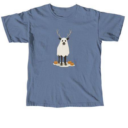 Cari-boo Spooky Halloween Front Decal, a Blue Jean Comfort Colors Unisex Tee
