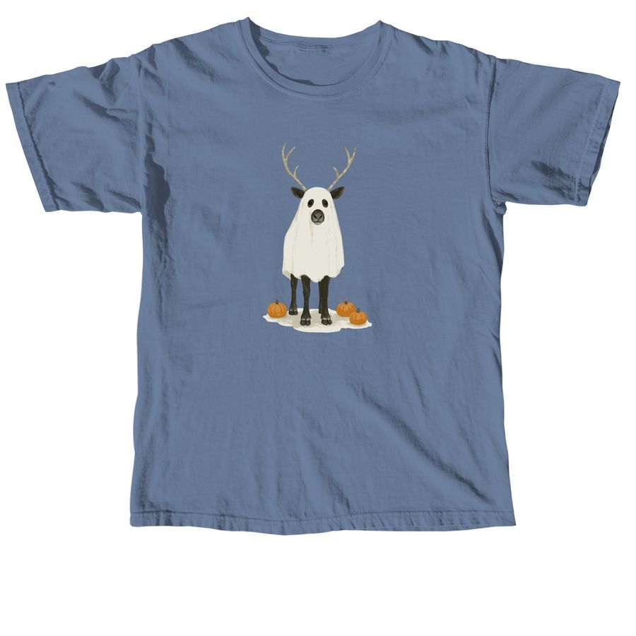 Cari-boo Spooky Halloween Front Decal, a Blue Jean Comfort Colors Unisex Tee