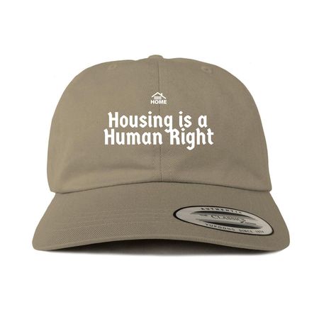 Housing is a Human Right, a Khaki Printed Classic Baseball Cap