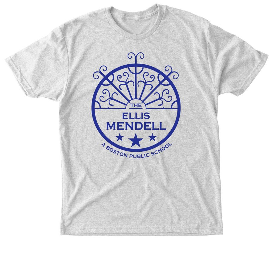 Classic Mendell Logo, a Heather White Triblend Unisex Tee